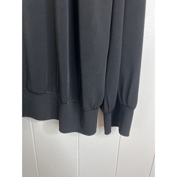 Eva Varro Black Elevated Sweatshirt Shape Blouse Size XL - Picture 4 of 7